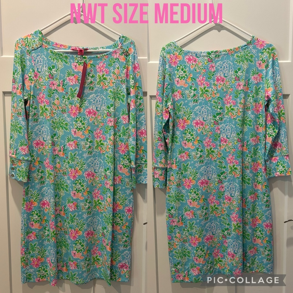 Disney Lilly Pulitzer Blue Floral Midi Dress